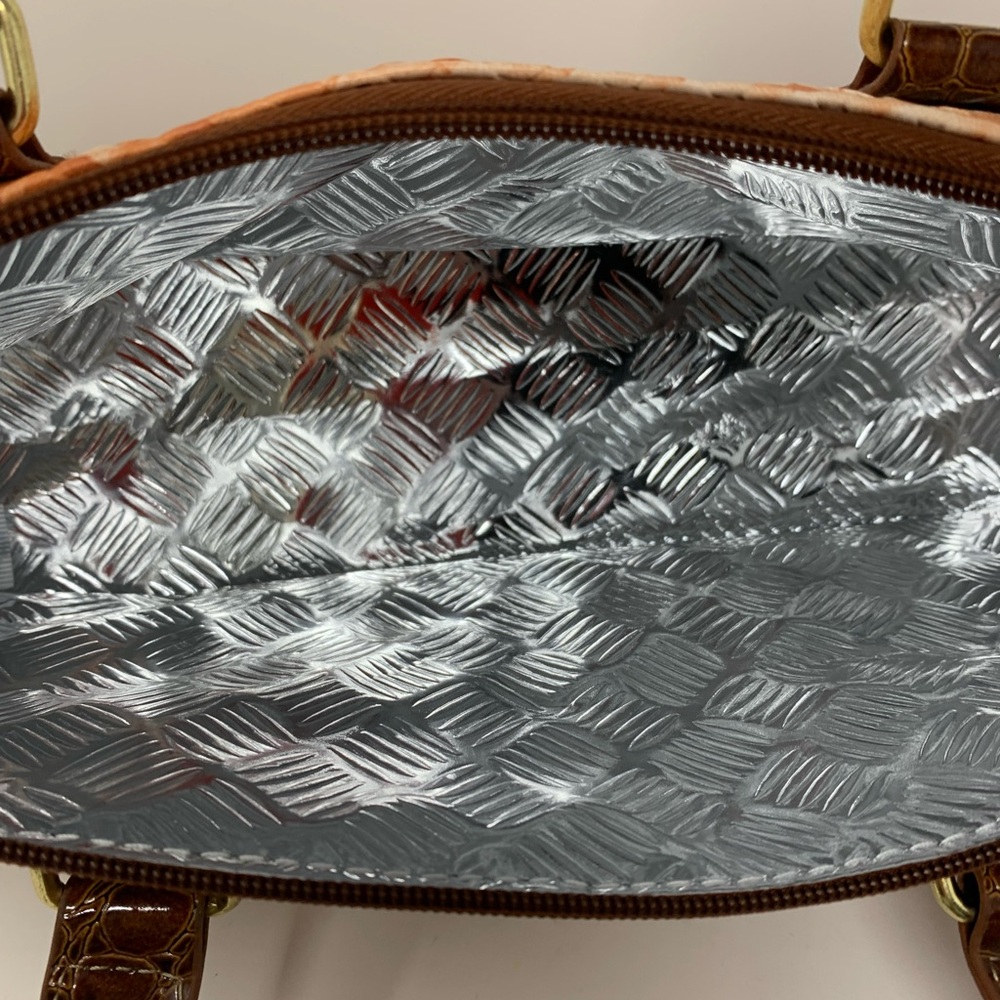 Samantha Brown Tan Orange Woven Wine Cooler Bag - Picture 4 of 13